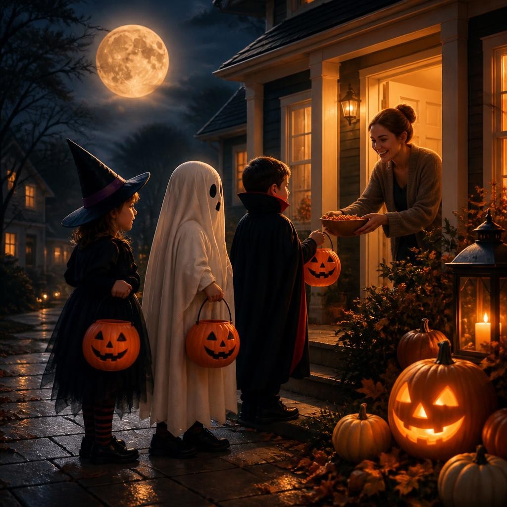 Illustration for the English word “halloween”