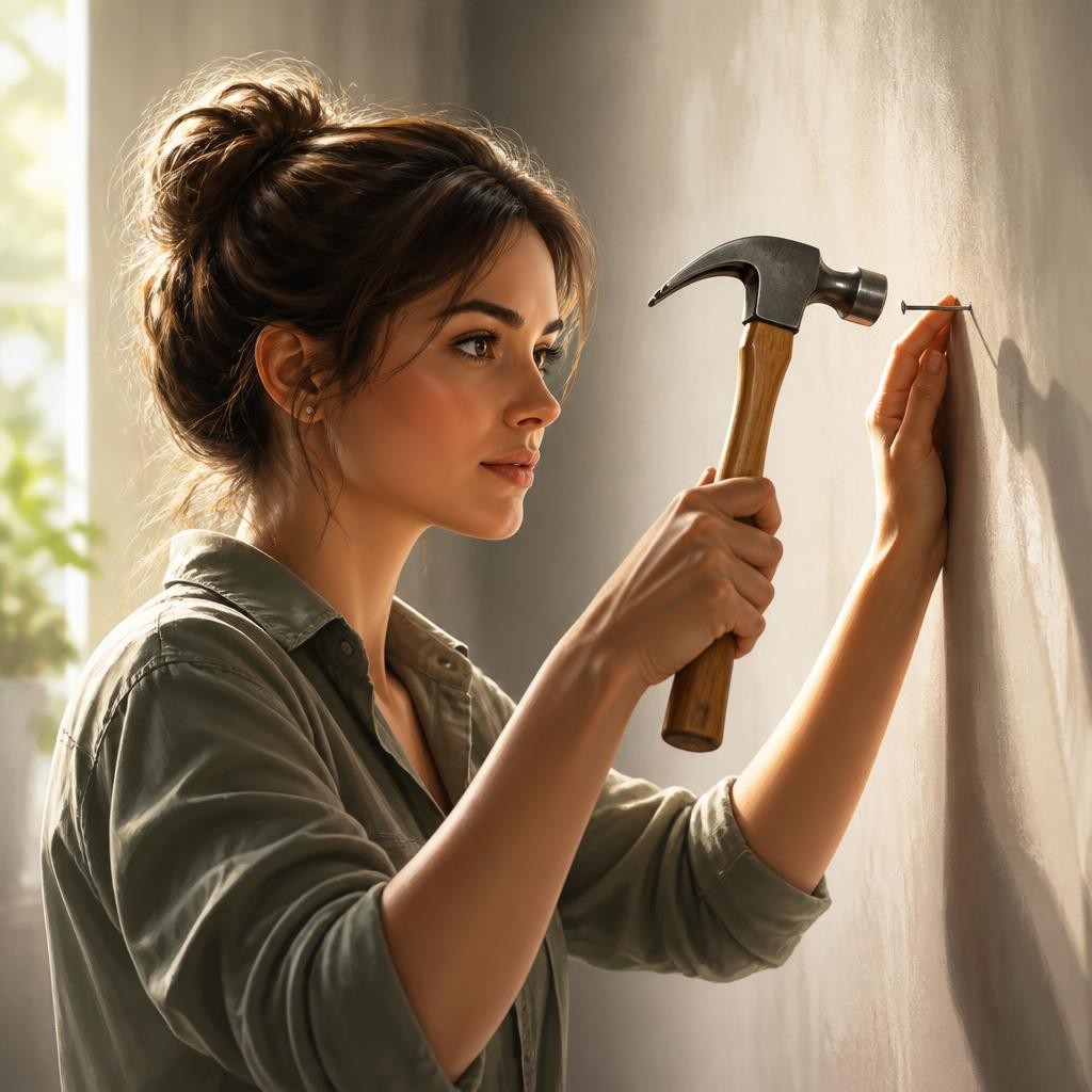 Illustration for the English word “hammer”
