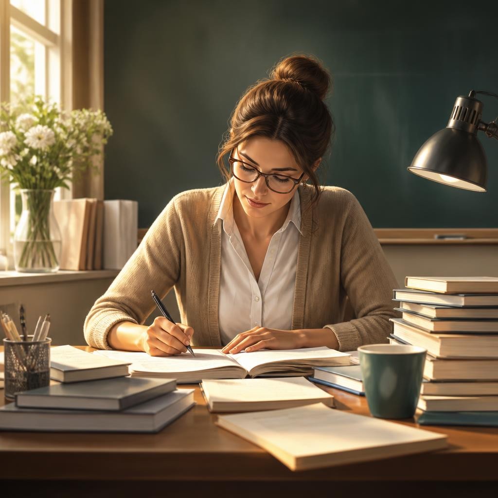 Illustration for the English word “hardworking”