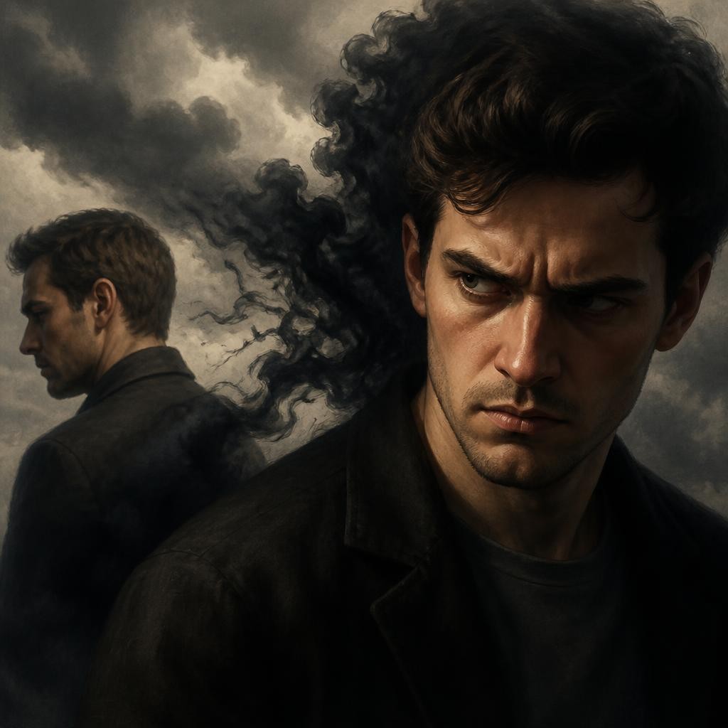Illustration for the English word “hatred”