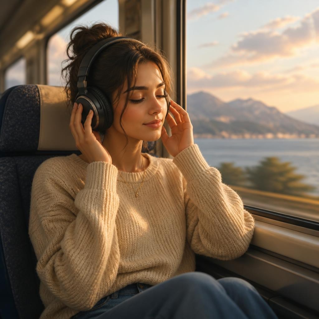 Illustration for the English word “headphones”