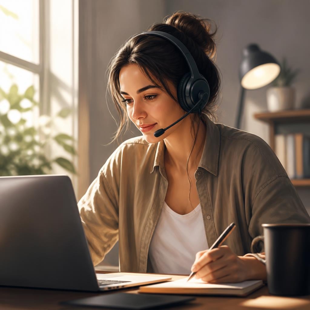 Illustration for the English word “headset”