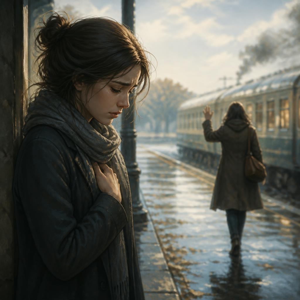 Illustration for the English word “heartache”
