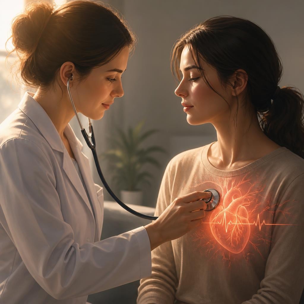 Illustration for the English word “heartbeat”