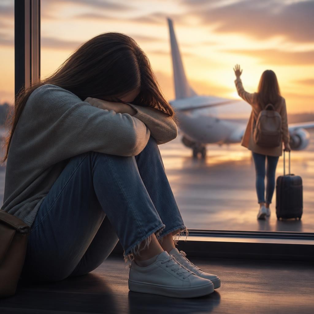 Illustration for the English word “heartbroken”