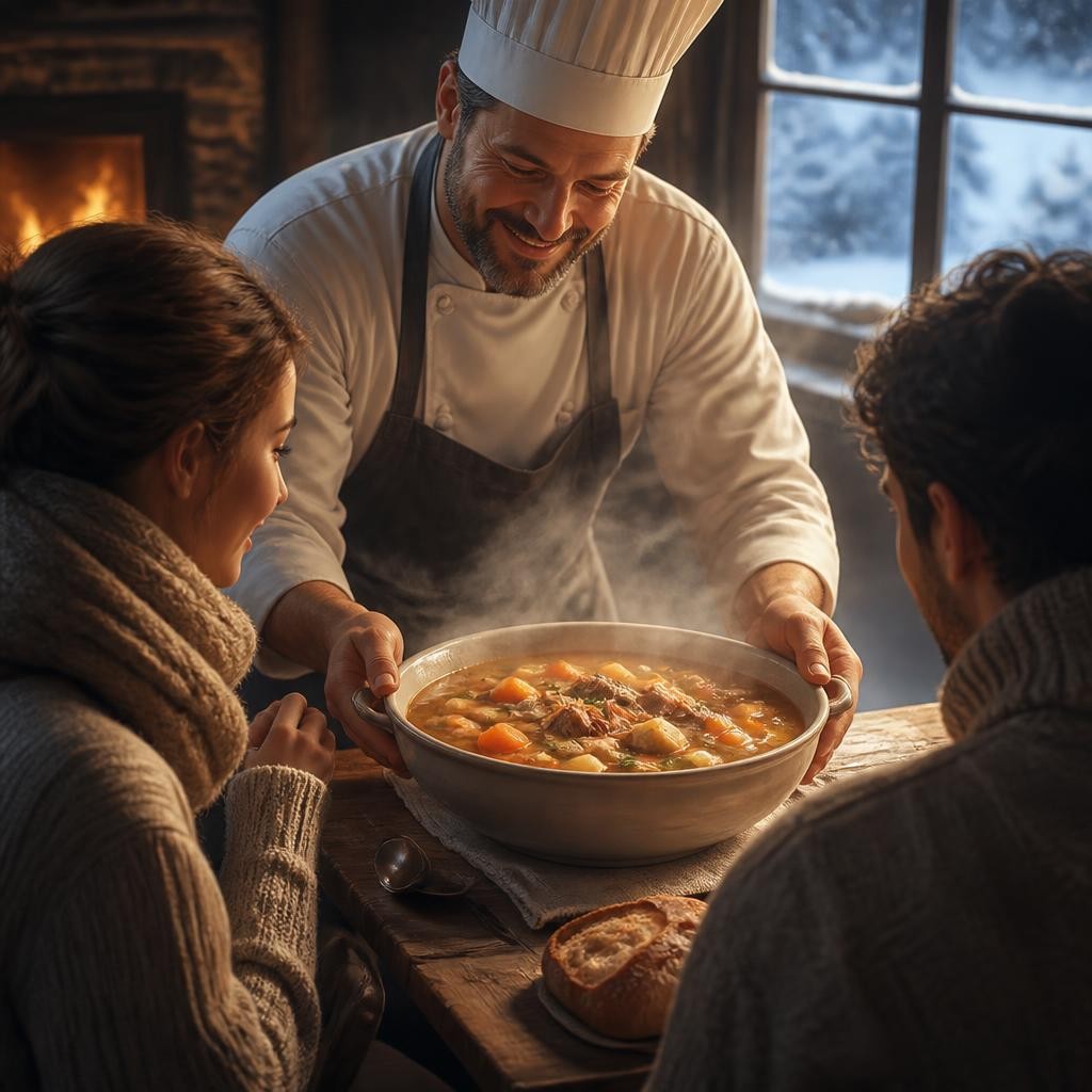 Illustration for the English word “hearty”
