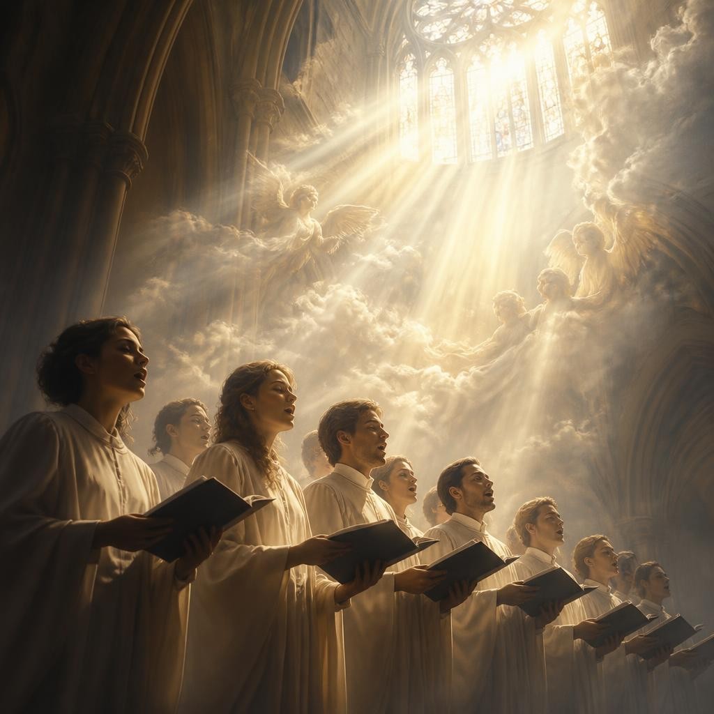 Illustration for the English word “heavenly”