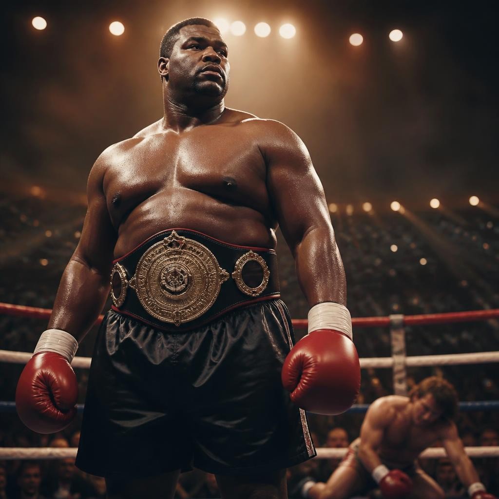 Illustration for the English word “heavyweight”