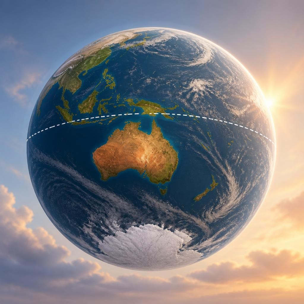Illustration for the English word “hemisphere”