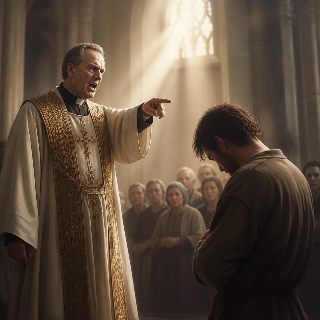 Illustration for the English word “heresy”