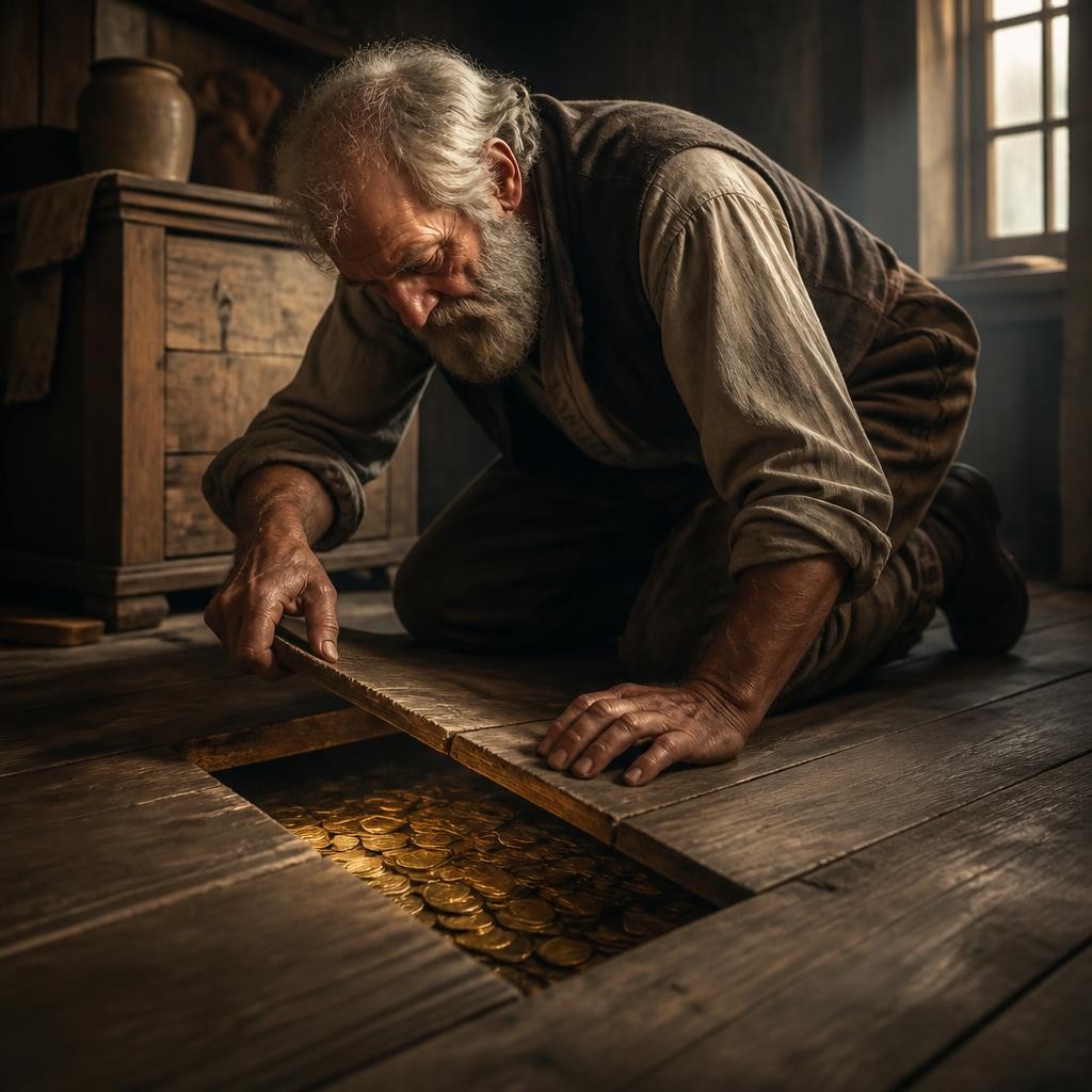 Illustration for the English word “hoard”