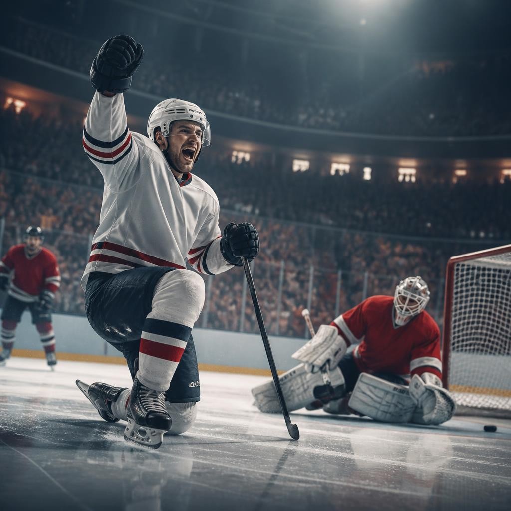Illustration for the English word “hockey”