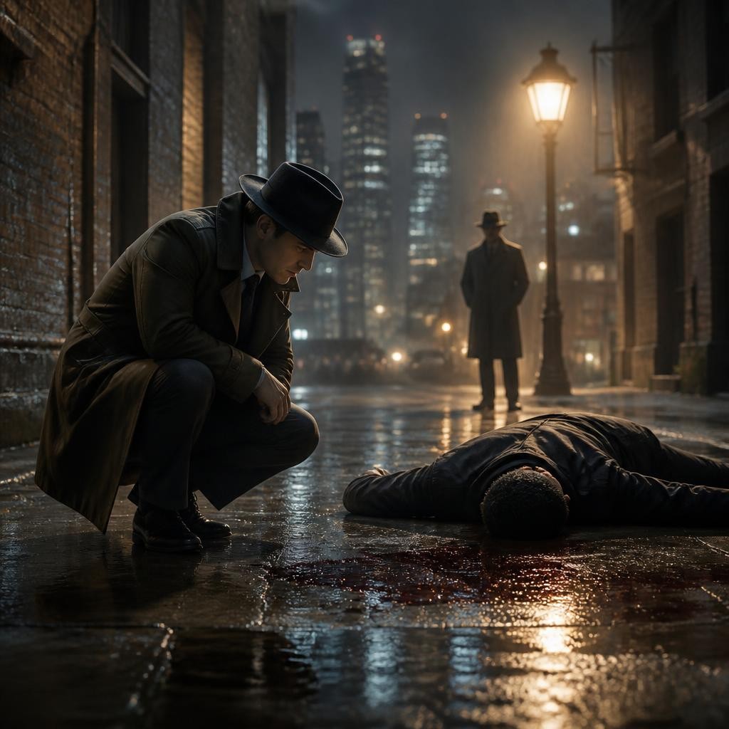 Illustration for the English word “homicide”