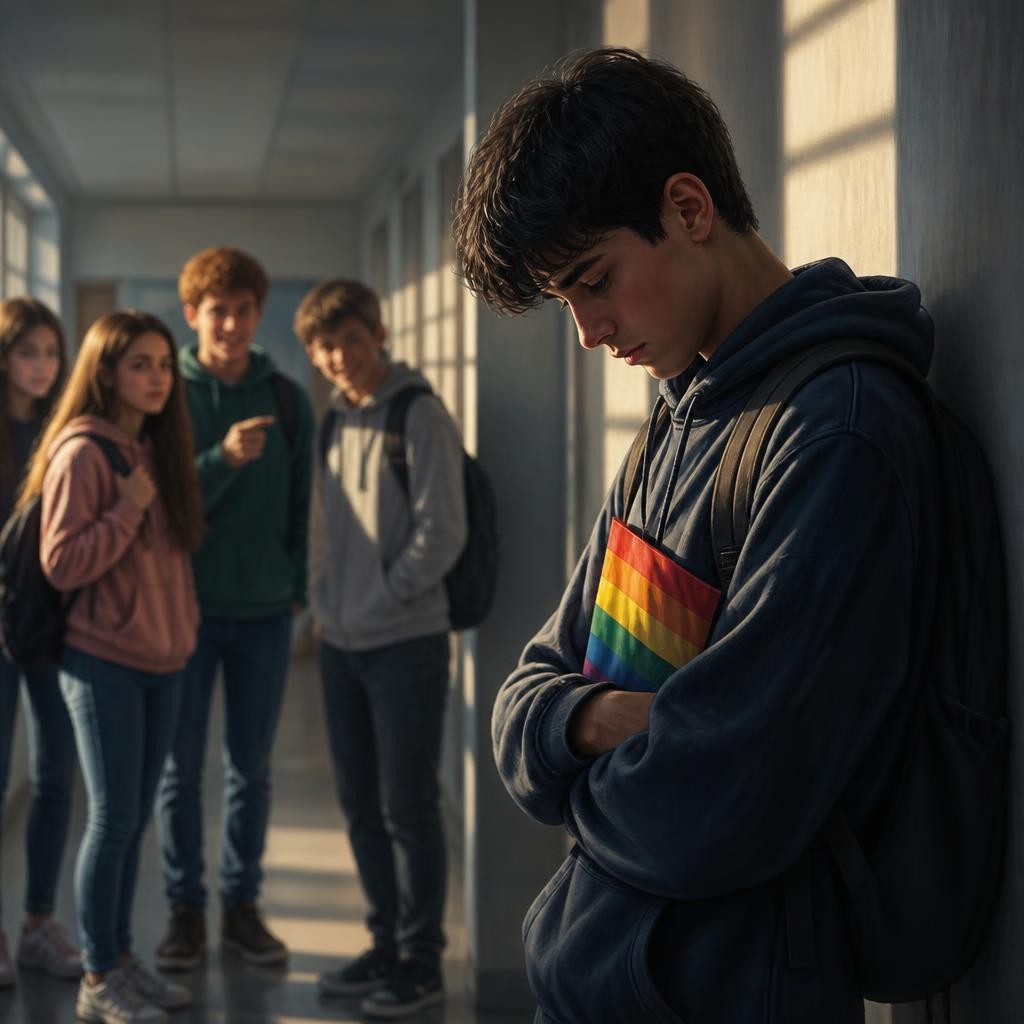 Illustration for the English word “homophobia”