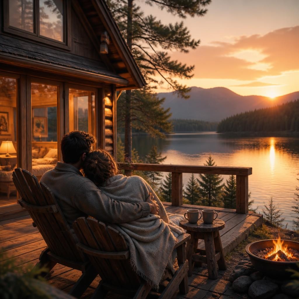 Illustration for the English word “honeymoon”