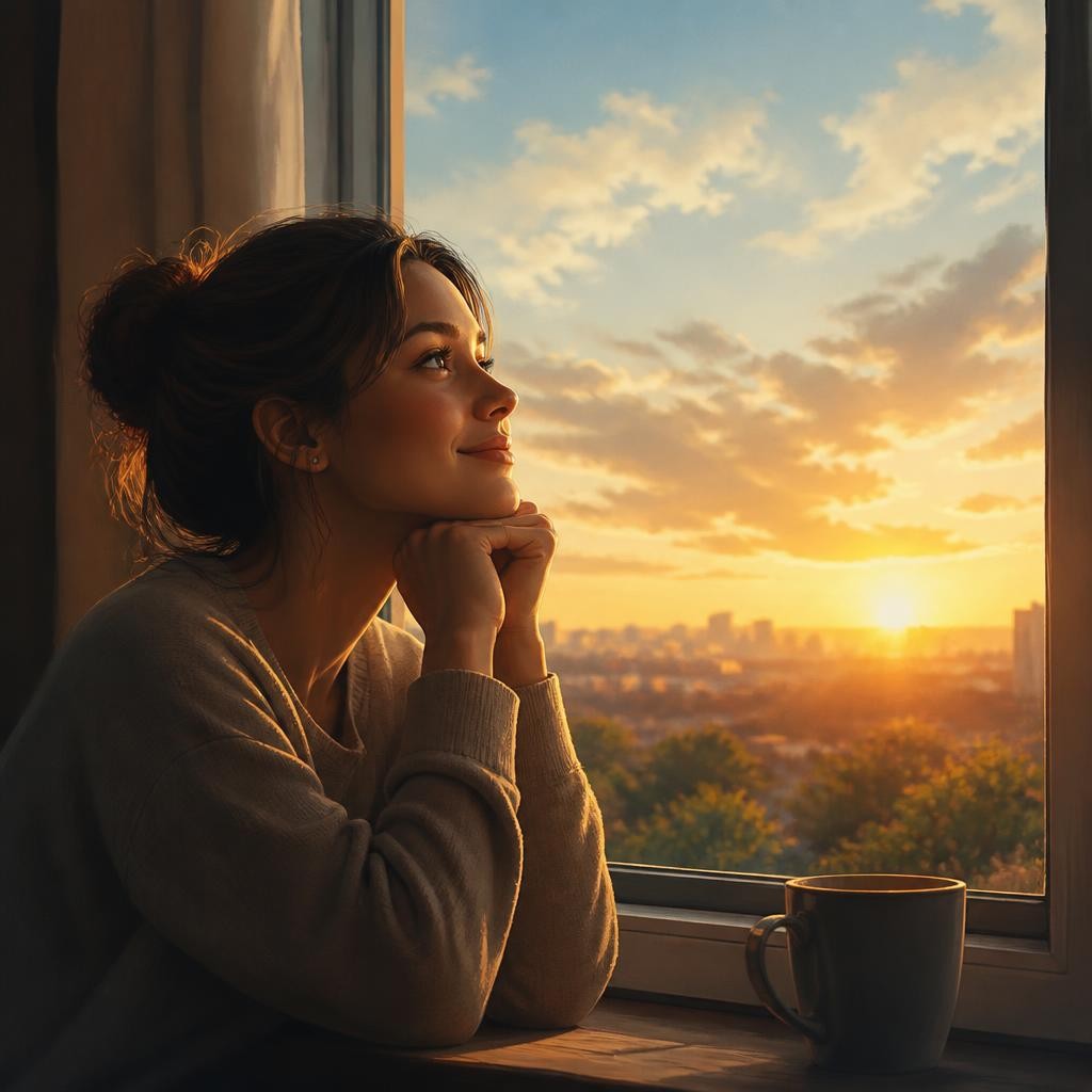 Illustration for the English word “hopeful”