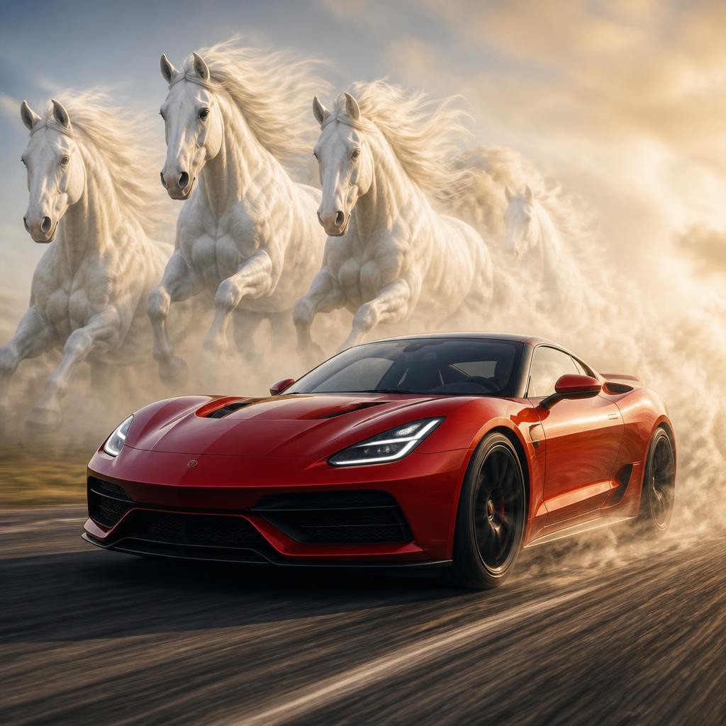 Illustration for the English word “horsepower”