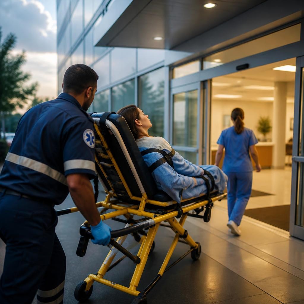 Illustration for the English word “hospital”