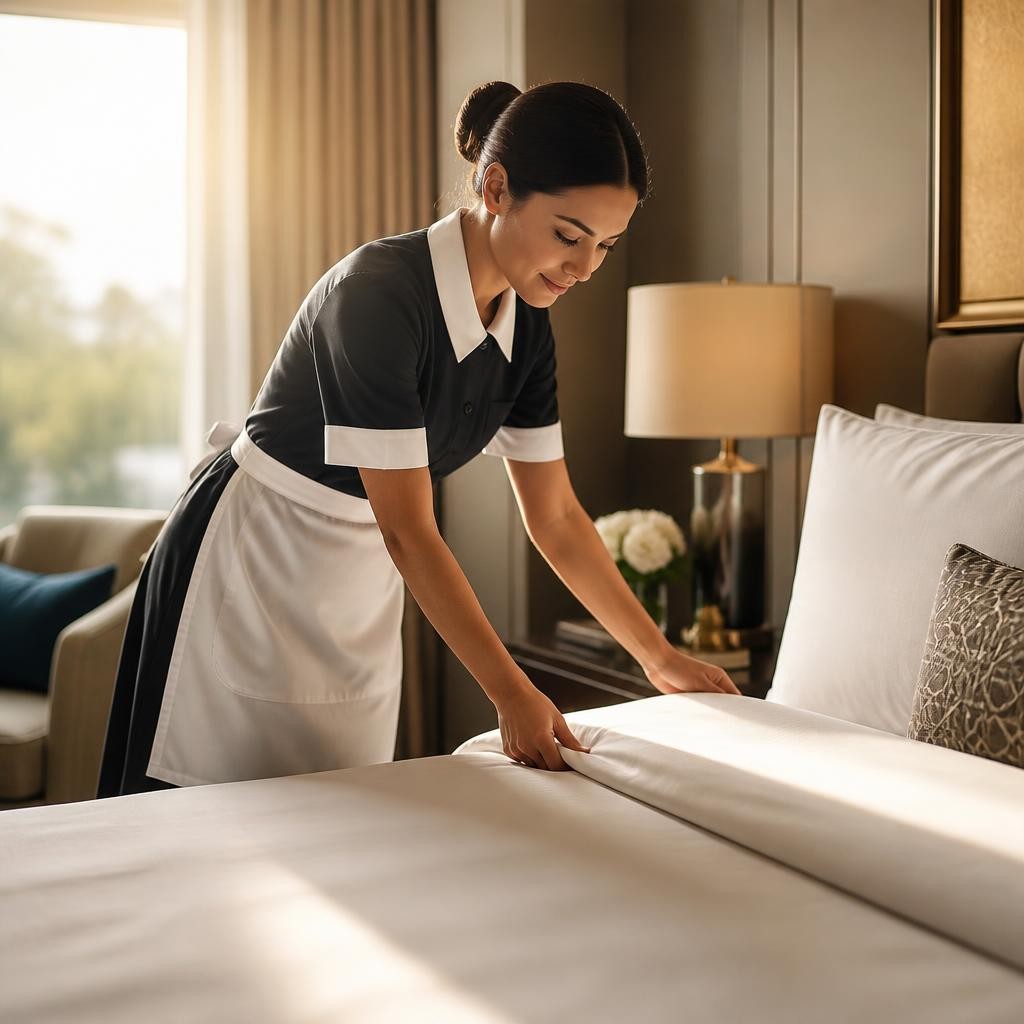 Illustration for the English word “housekeeper”