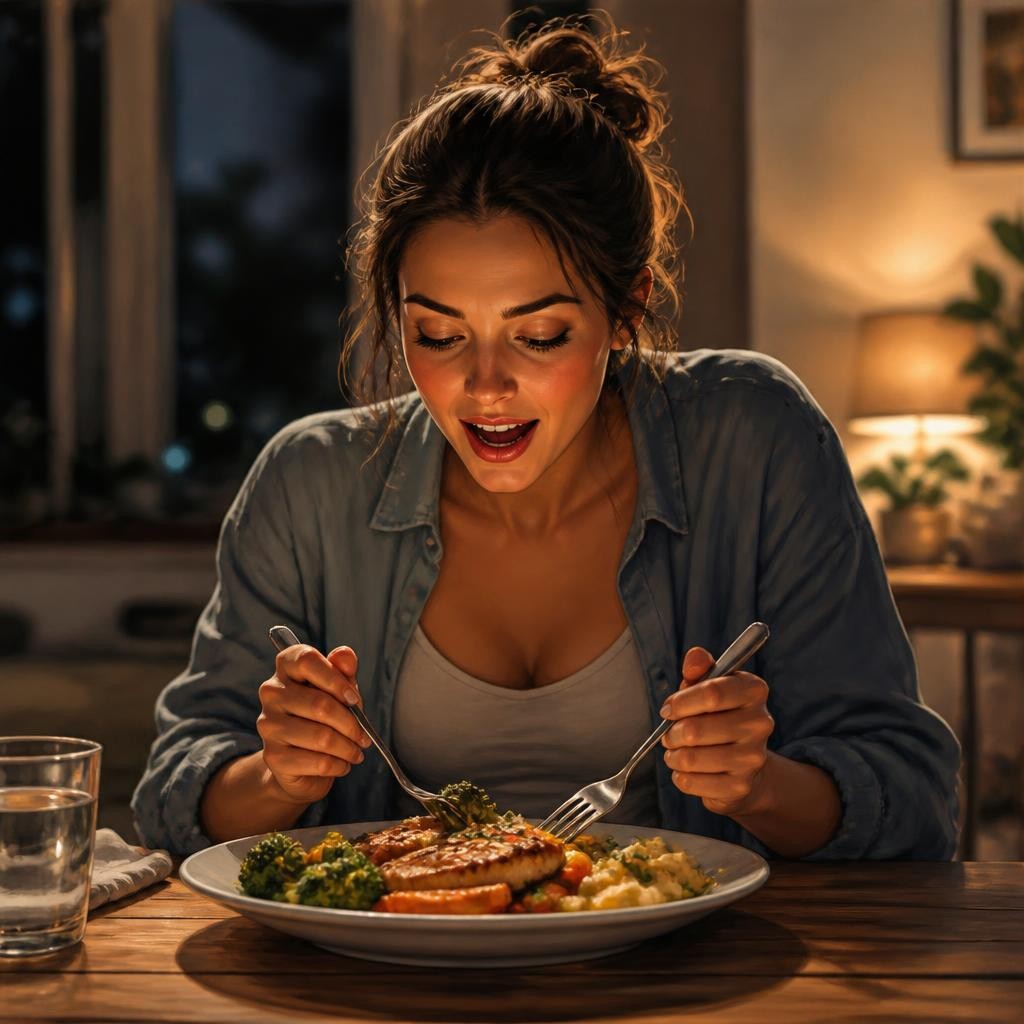 Illustration for the English word “hungry”