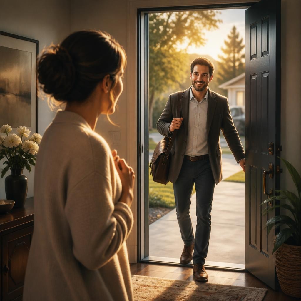 Illustration for the English word “husband”