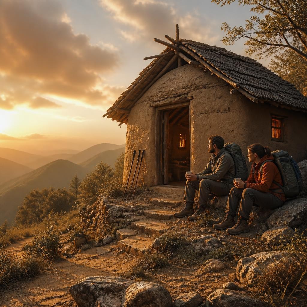 Illustration for the English word “hut”