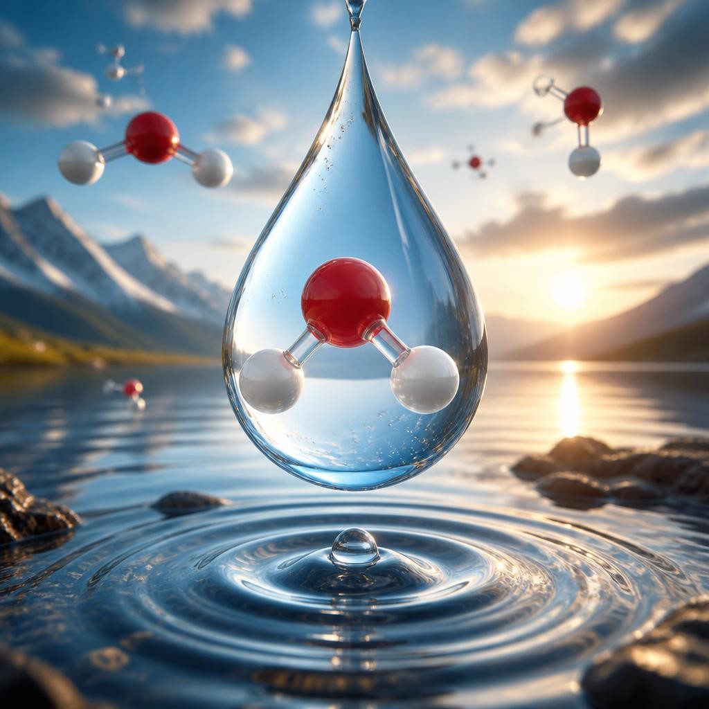 Illustration for the English word “hydrogen”