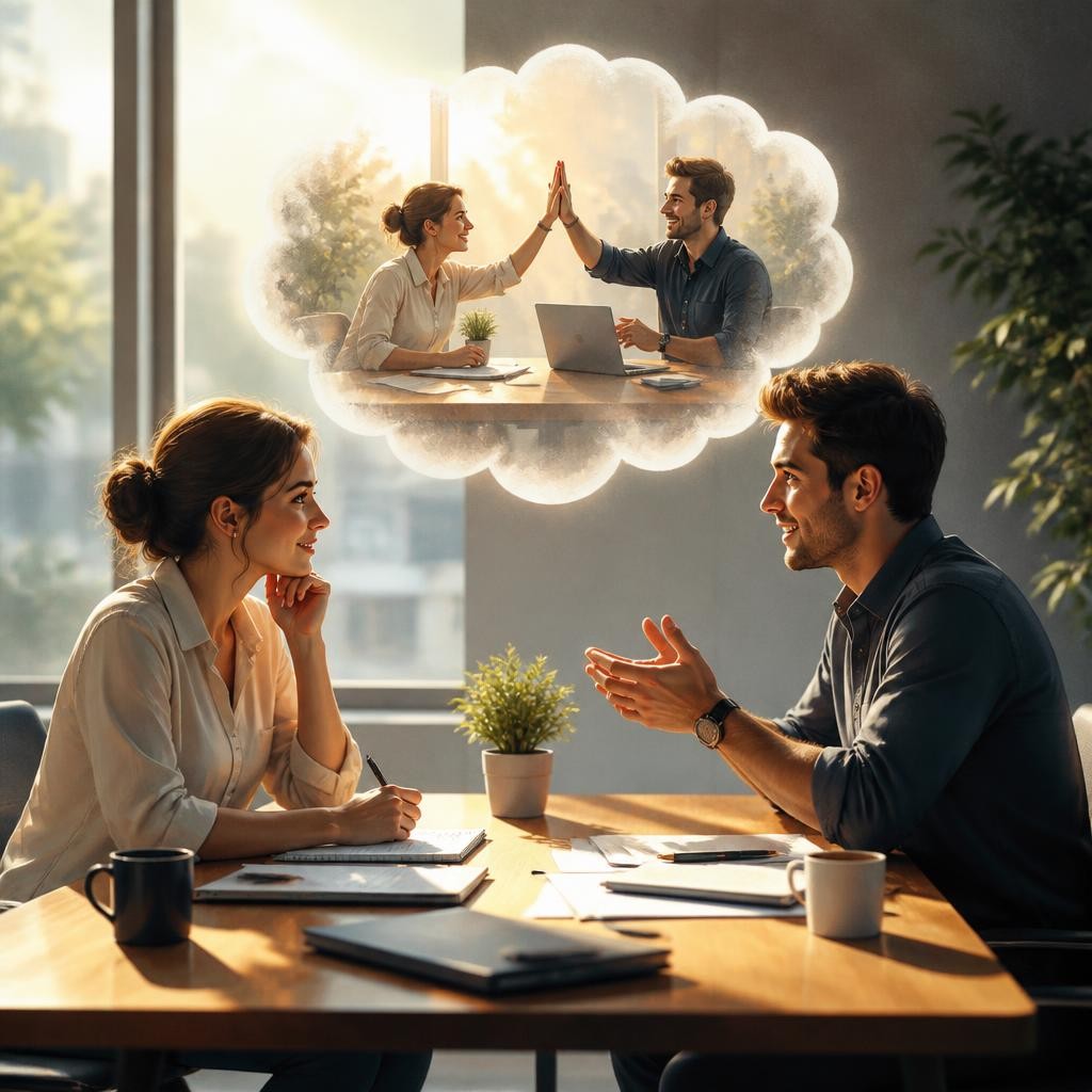 Illustration for the English word “ideally”