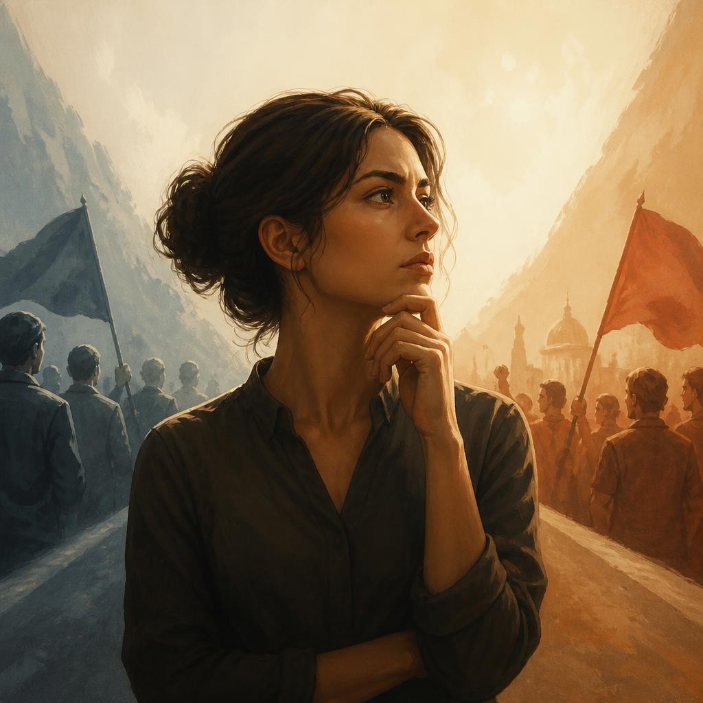 Illustration for the English word “ideology”
