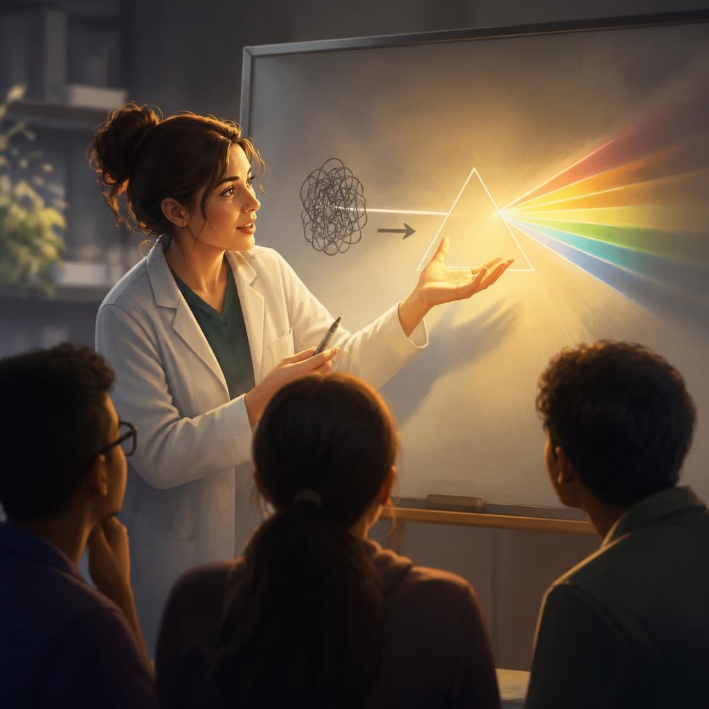 Illustration for the English word “illuminate”