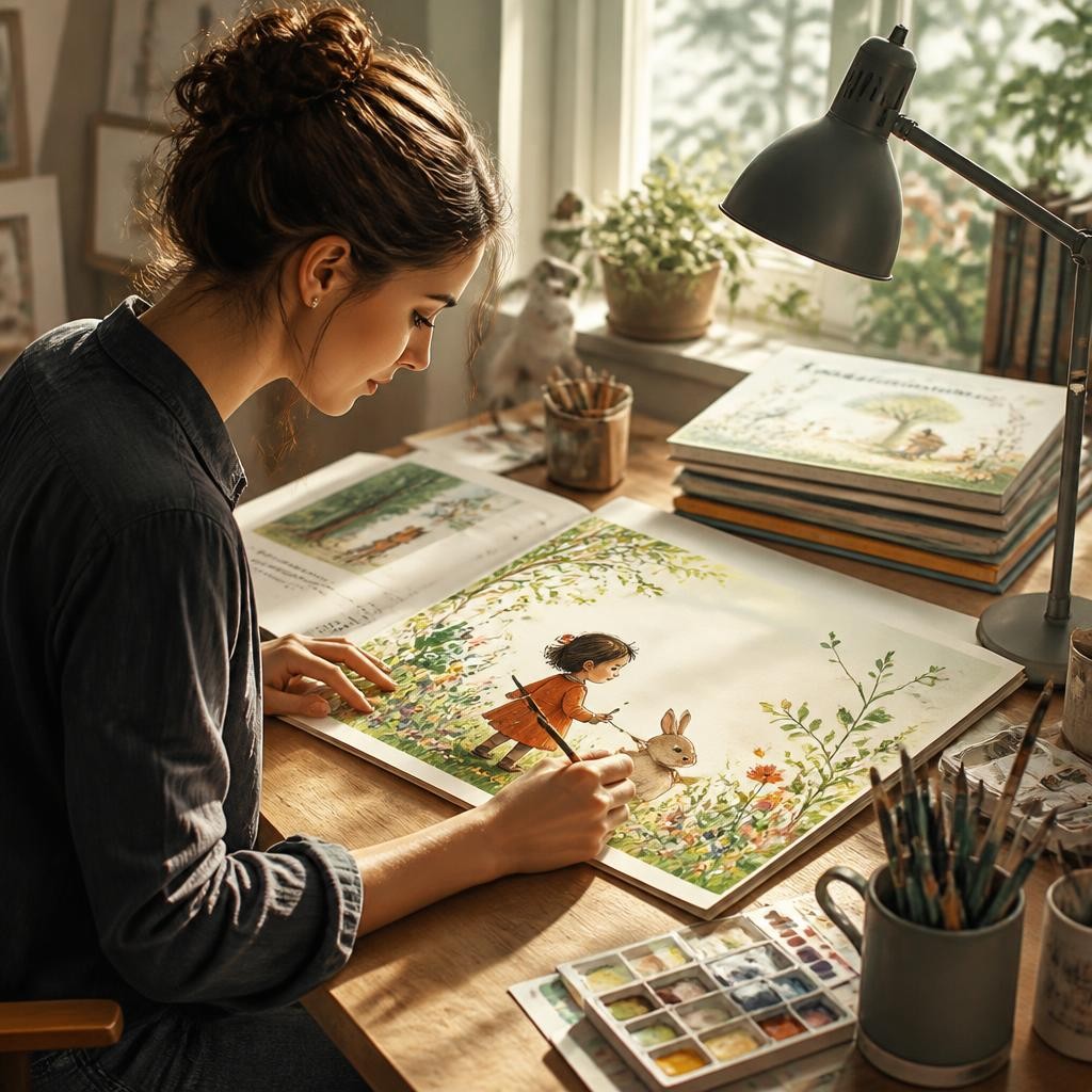 Illustration for the English word “illustrator”