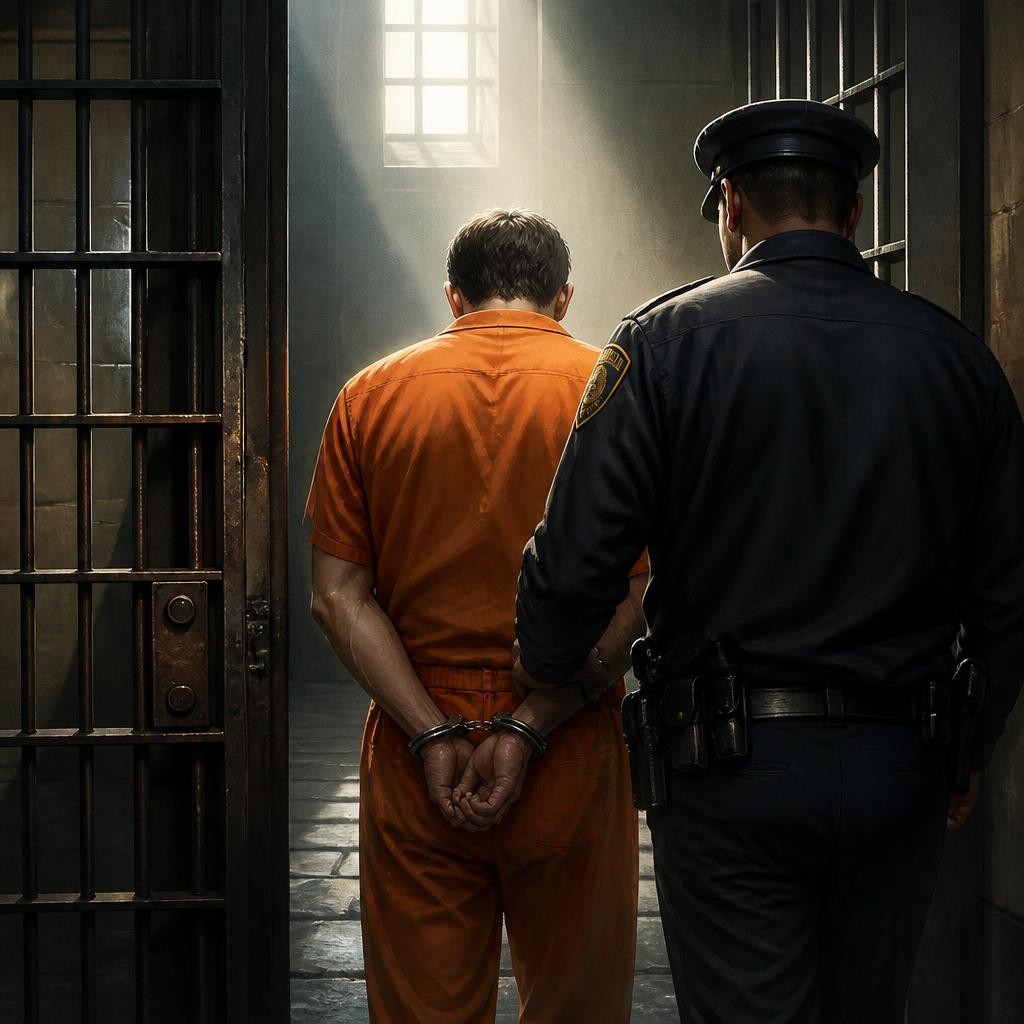 Illustration for the English word “imprisonment”