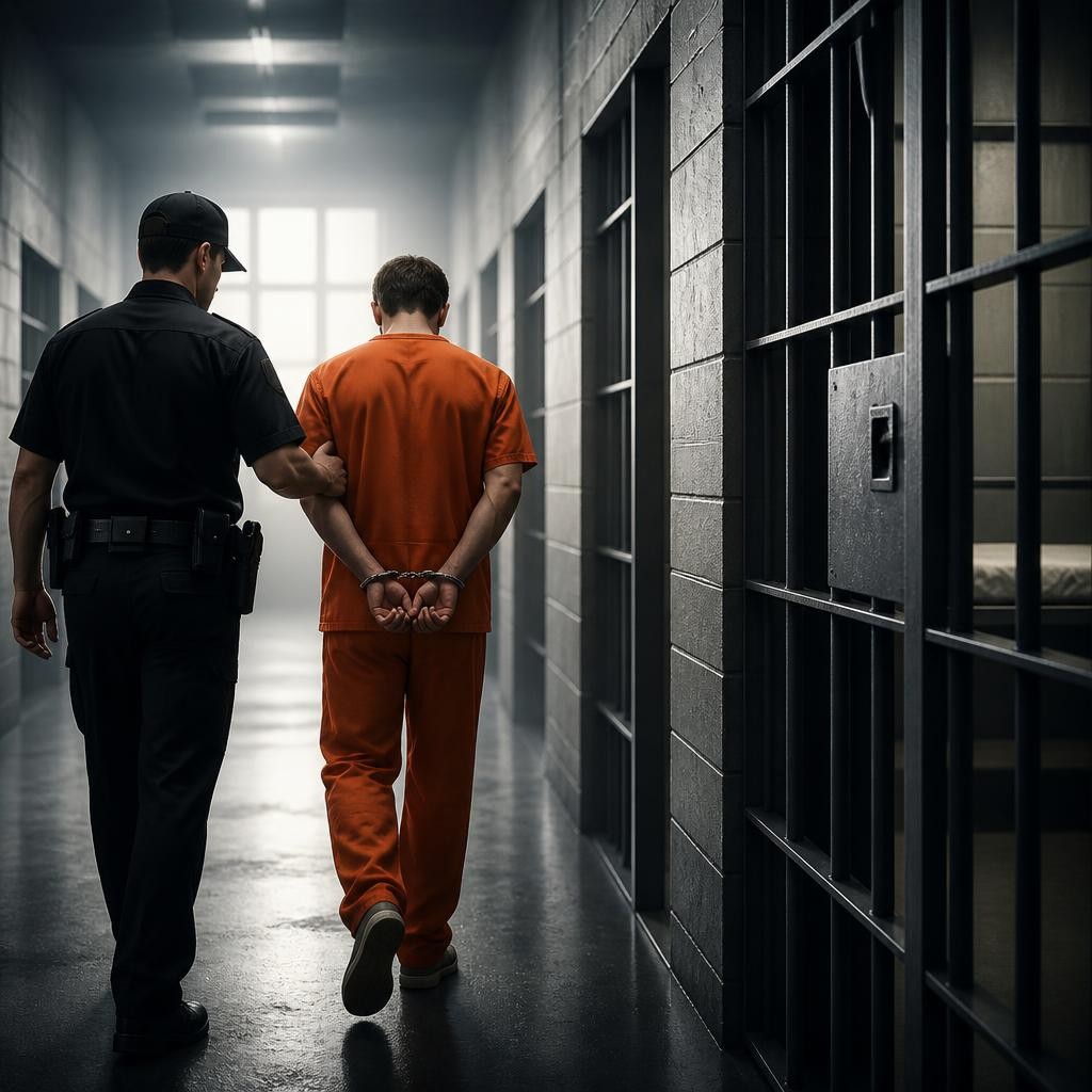 Illustration for the English word “incarceration”