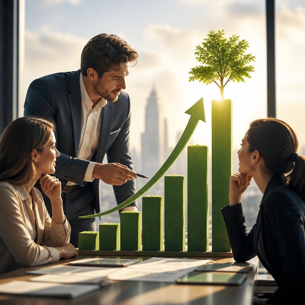 Illustration for the English word “increase”