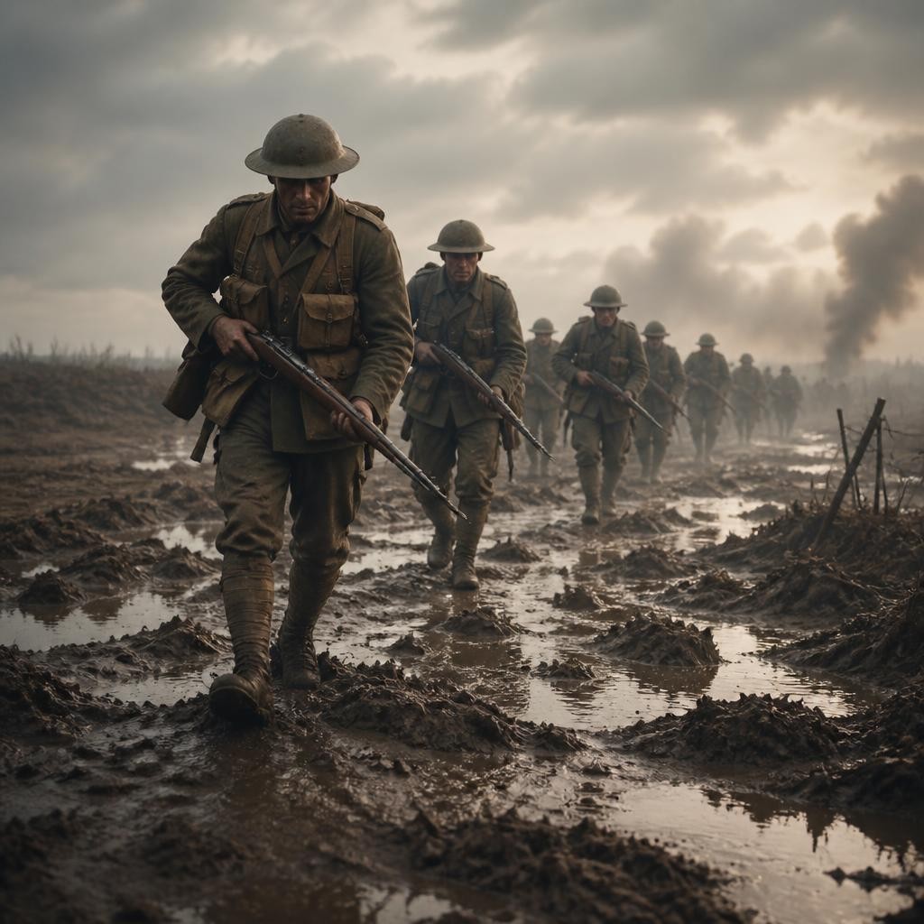 Illustration for the English word “infantry”