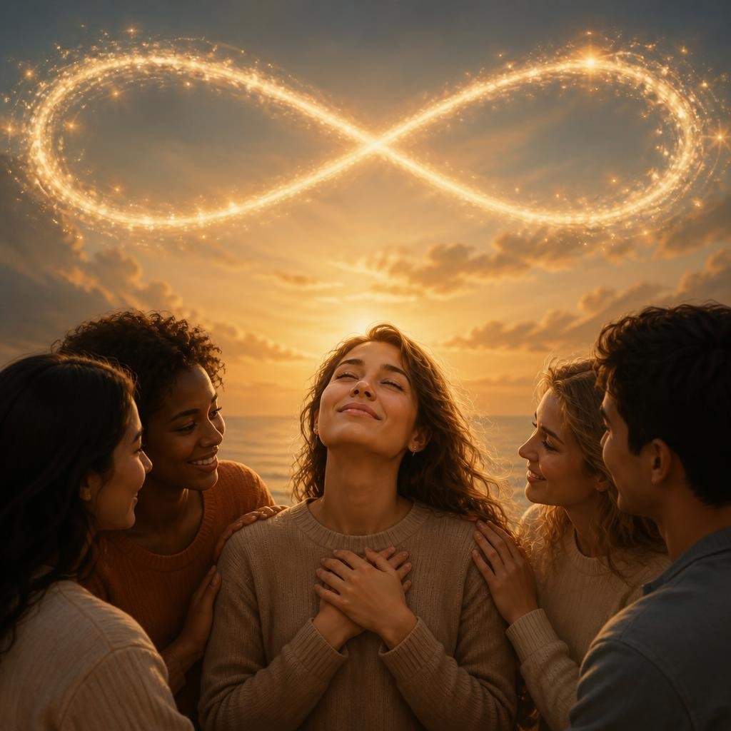 Illustration for the English word “infinitely”