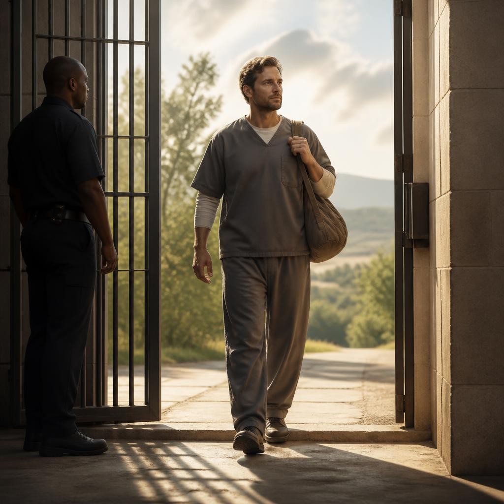 Illustration for the English word “inmate”