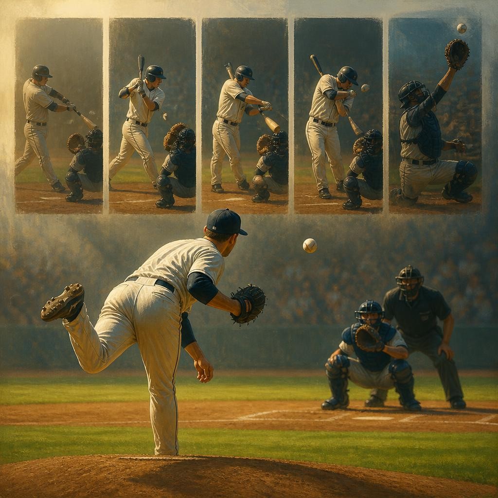 Illustration for the English word “innings”