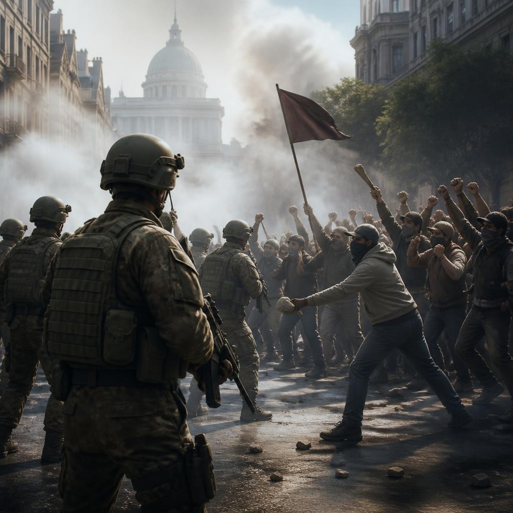 Illustration for the English word “insurrection”