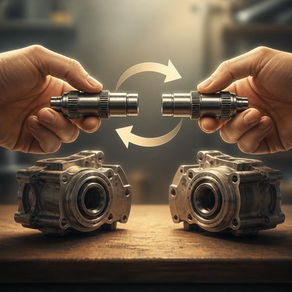 Illustration for the English word “interchangeable”