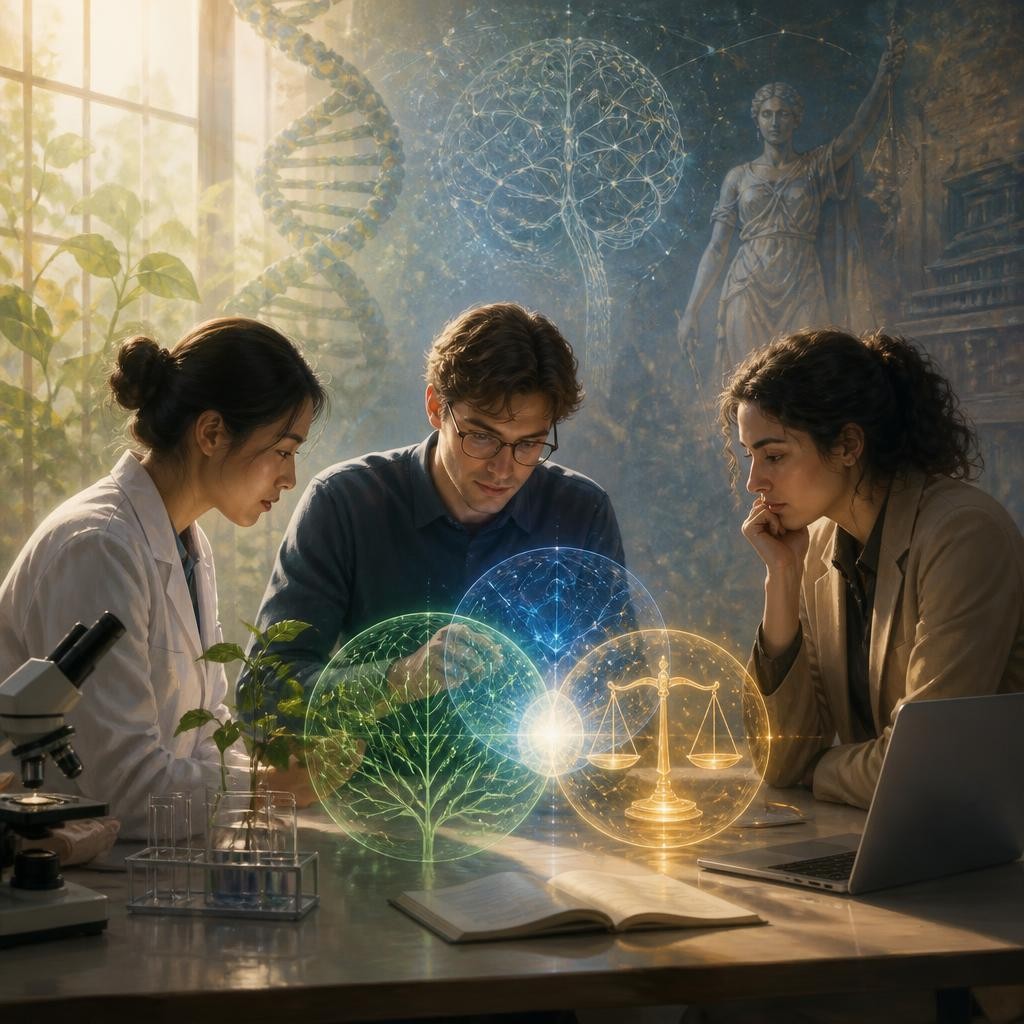 Illustration for the English word “interdisciplinary”