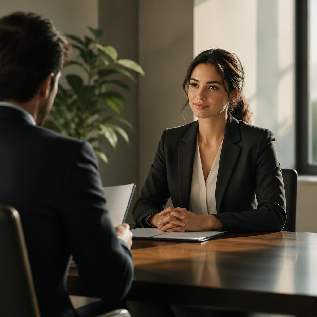Illustration for the English word “interview”
