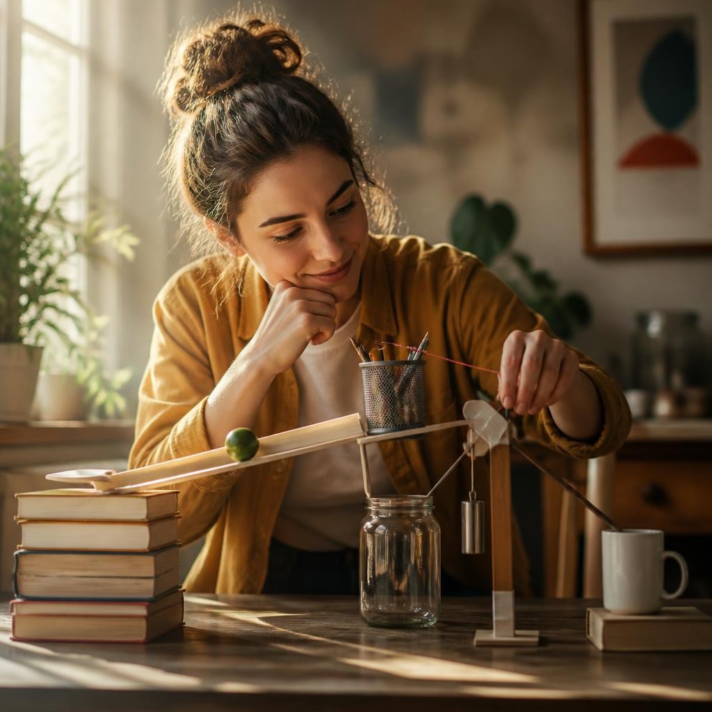 Illustration for the English word “inventive”
