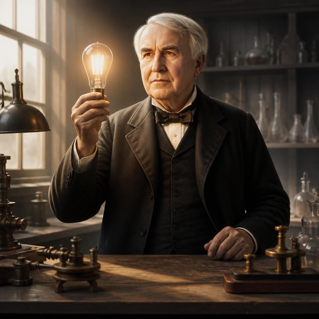 Illustration for the English word “inventor”