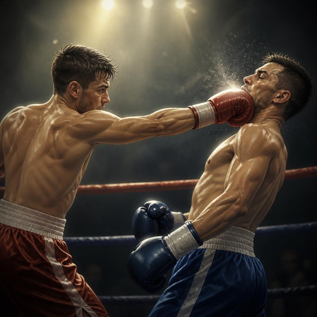 Illustration for the English word “jab”