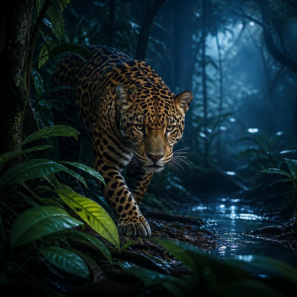 Illustration for the English word “jaguar”