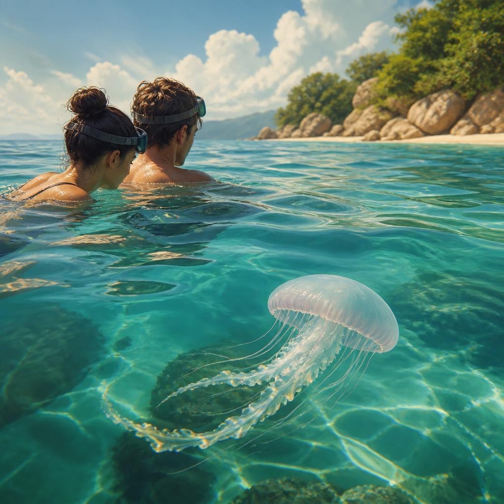 Illustration for the English word “jellyfish”