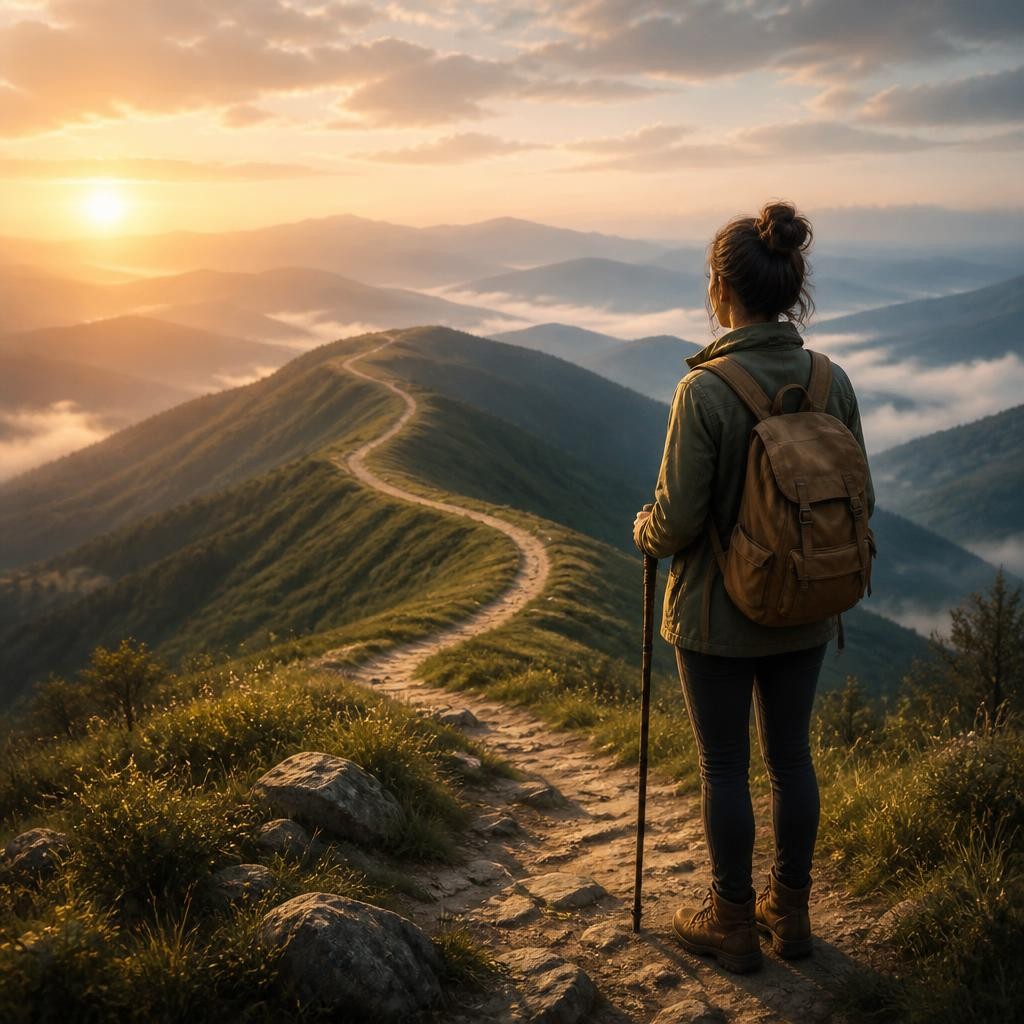 Illustration for the English word “journey”
