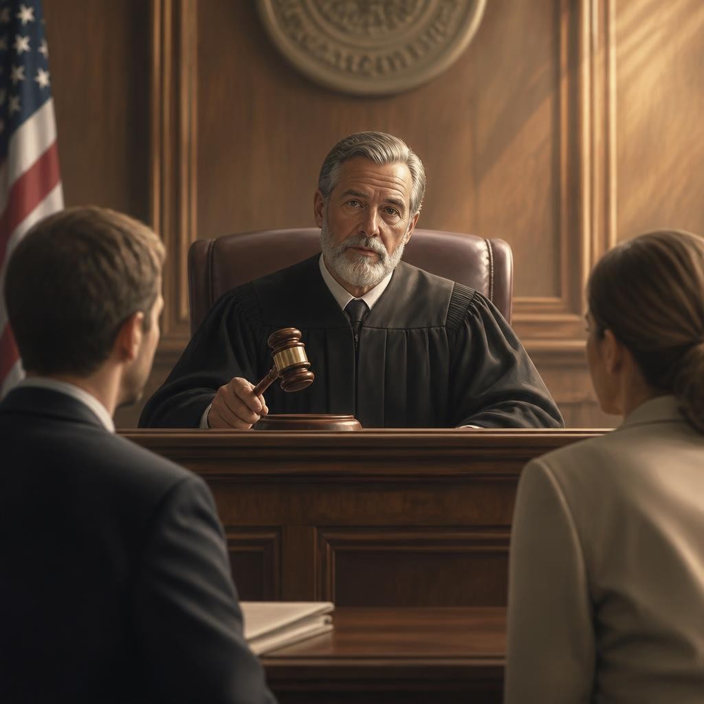 Illustration for the English word “judge”