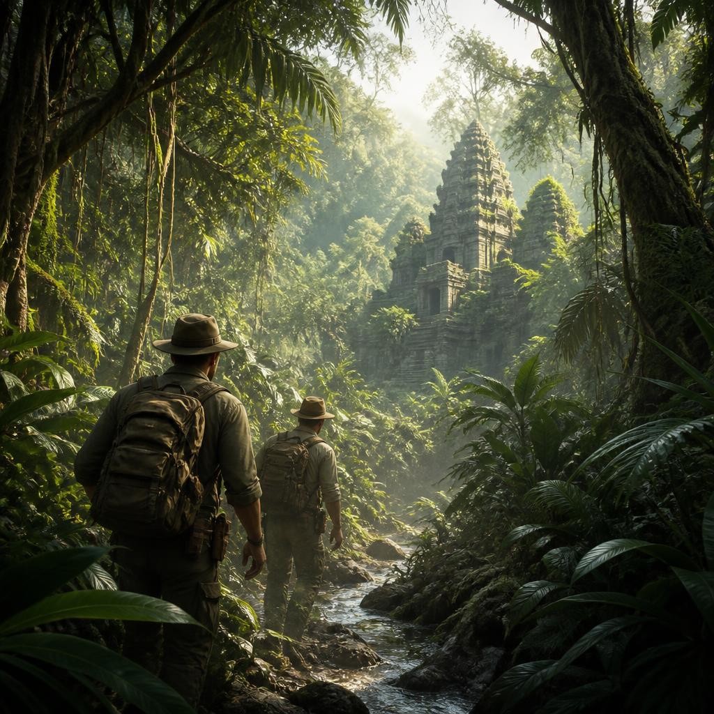 Illustration for the English word “jungle”